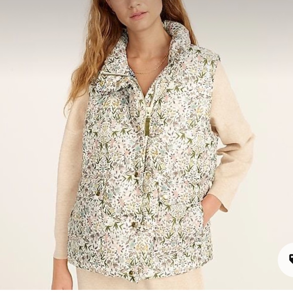 NWT JCREW liberty tapestry vest size small